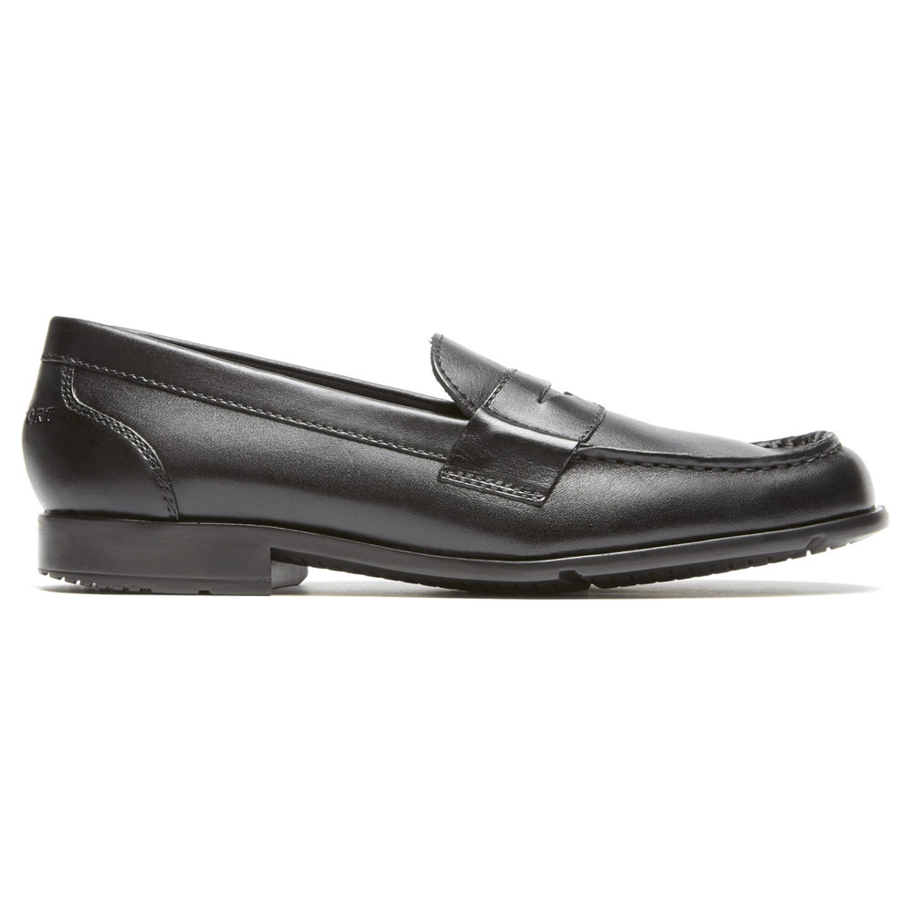 Rockport Mens Loafers Black - Classic Penny - UK 419-WPCBNS